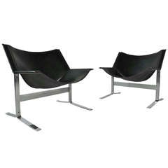 Clement Meadmore Leather Chairs
