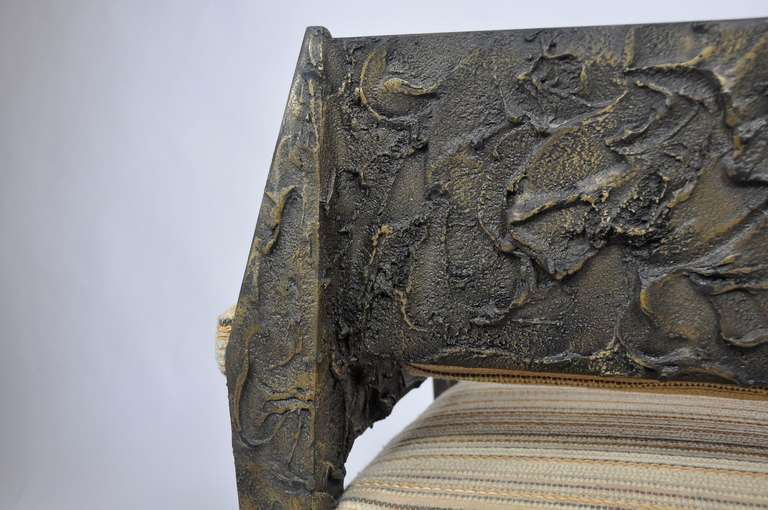 Paul Evans Unique Sculpted Bronze Chair 1