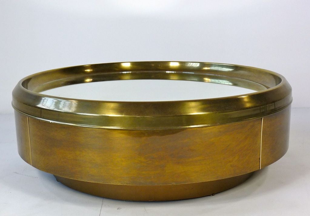 Mastercraft Brass And Mirror Coffee Table