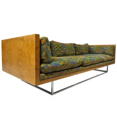 Milo Baughman Burlwood Floating Sofa 6