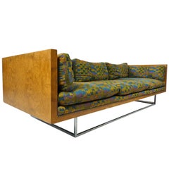 Milo Baughman Burlwood Floating Sofa