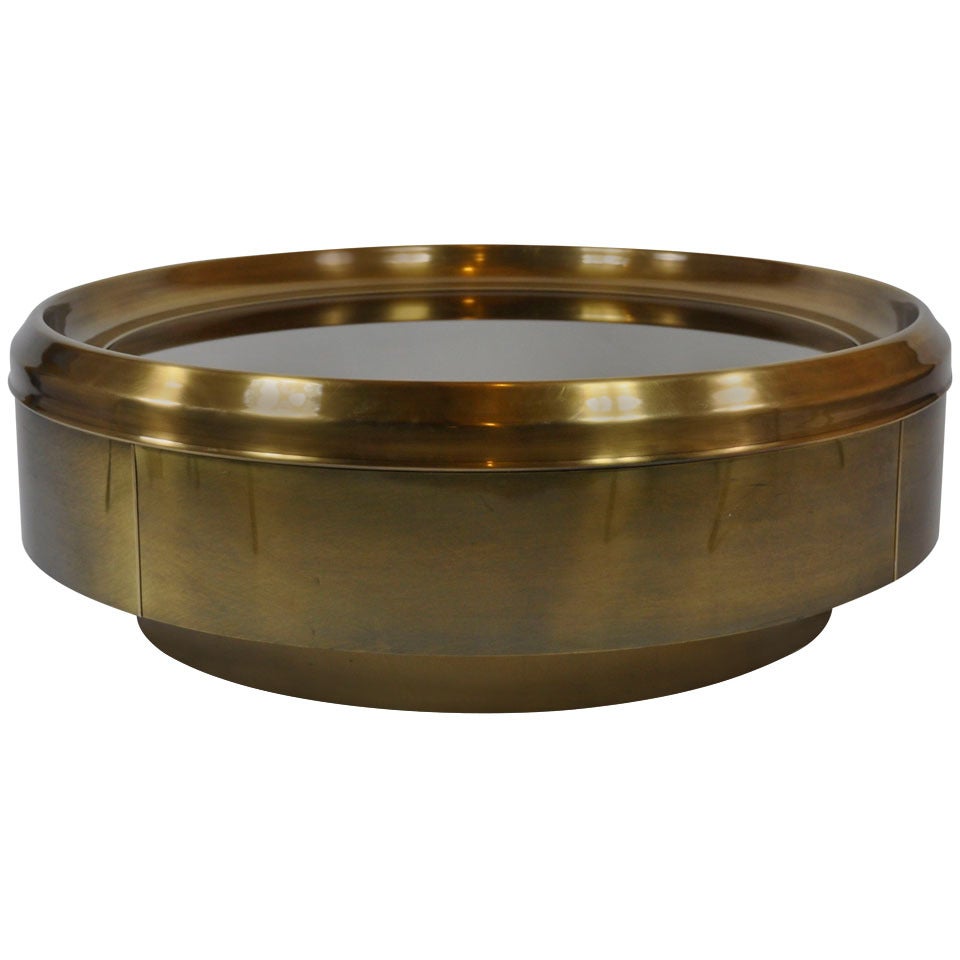 Mastercraft Brass and Mirror Coffee Table