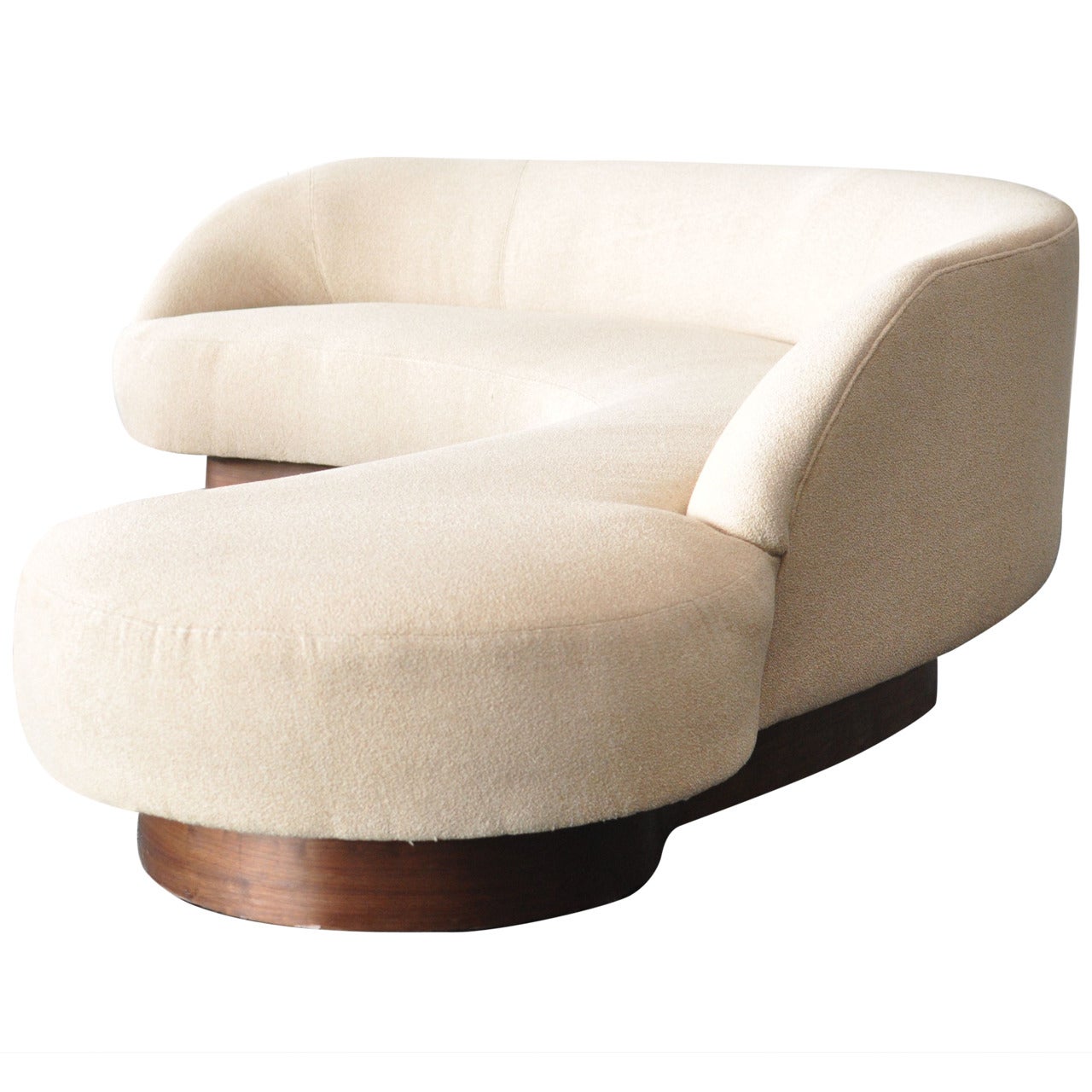 Großes Serpentinen-Sofa von Vladimir Kagan für Directional