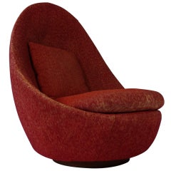 Rare Large Scale Milo Baughman Swivel Chair
