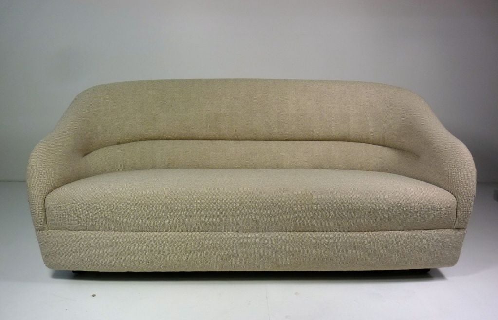 Ward Bennett settee for Brickel Associates. Newly upholstered. Matching settee available.