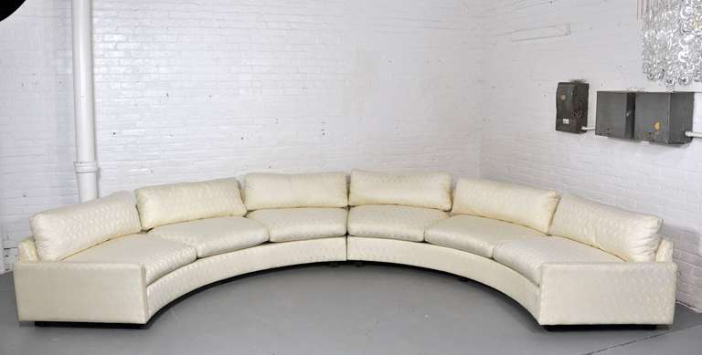 American Milo Baughman Curved Sofa