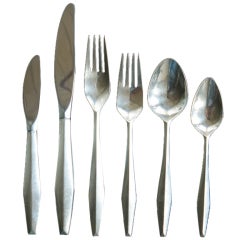 Gio Ponti "Diamond" sterling flatware by Reed and Barton.