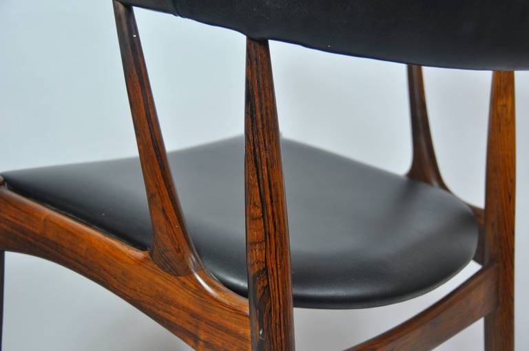 Pair of Sculptural Rosewood Danish Chairs 2