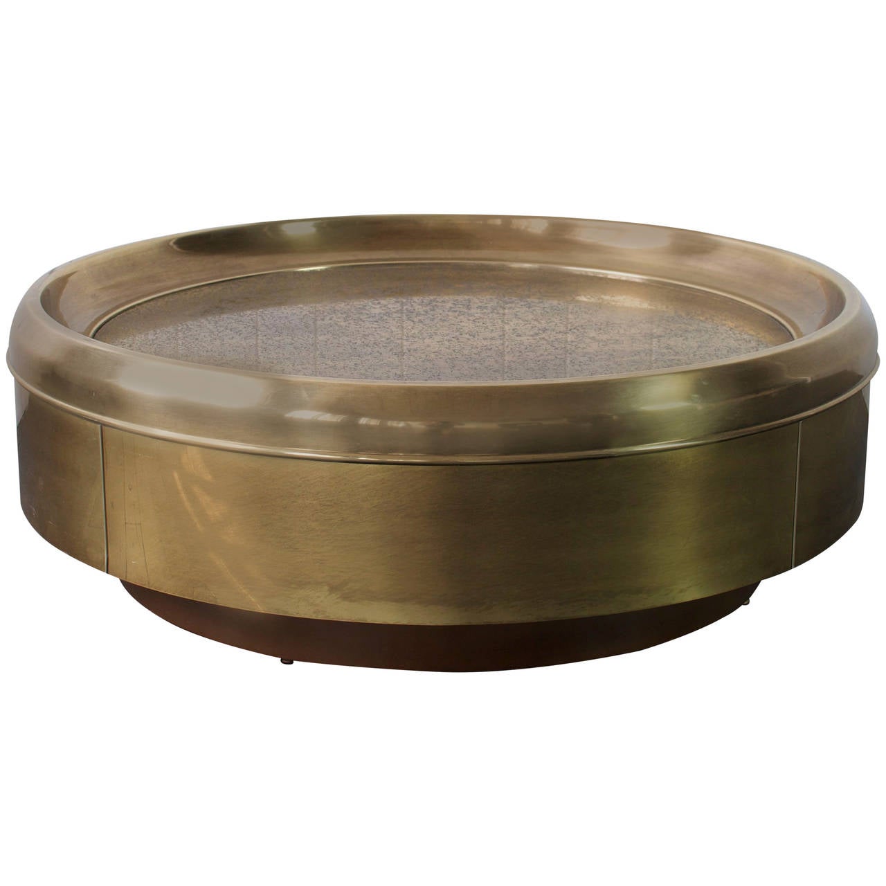 Mastercraft Coffee Table with Acid Etched Top at 1stdibs