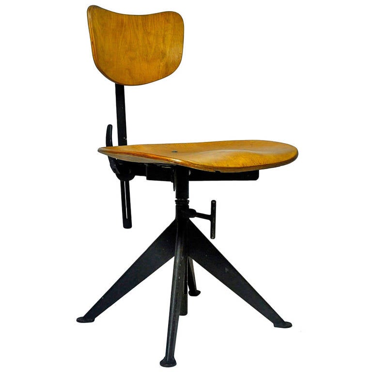 Industrial chairs designed by Swedish designer Odelberg Olsen.
