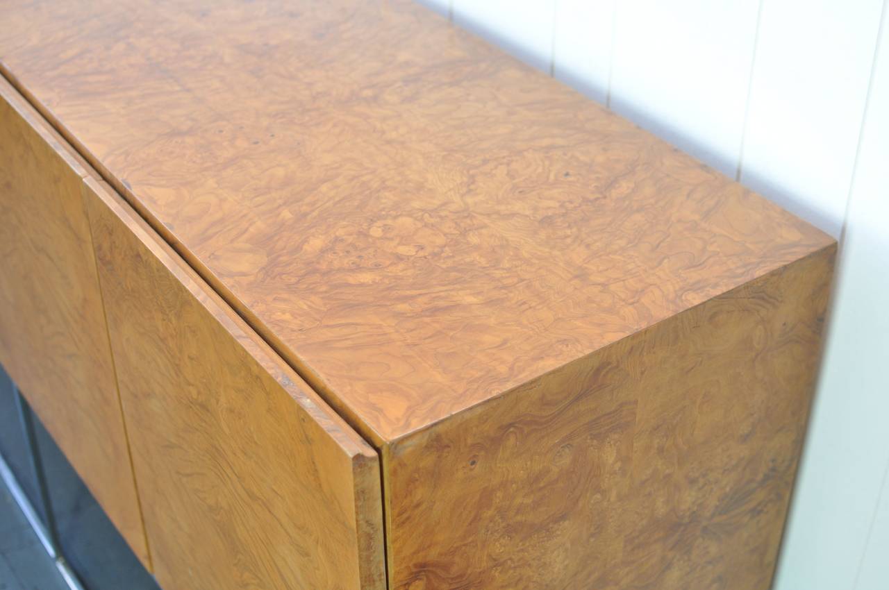 Mid-Century Modern Milo Baughman Burl Wood Cabinet