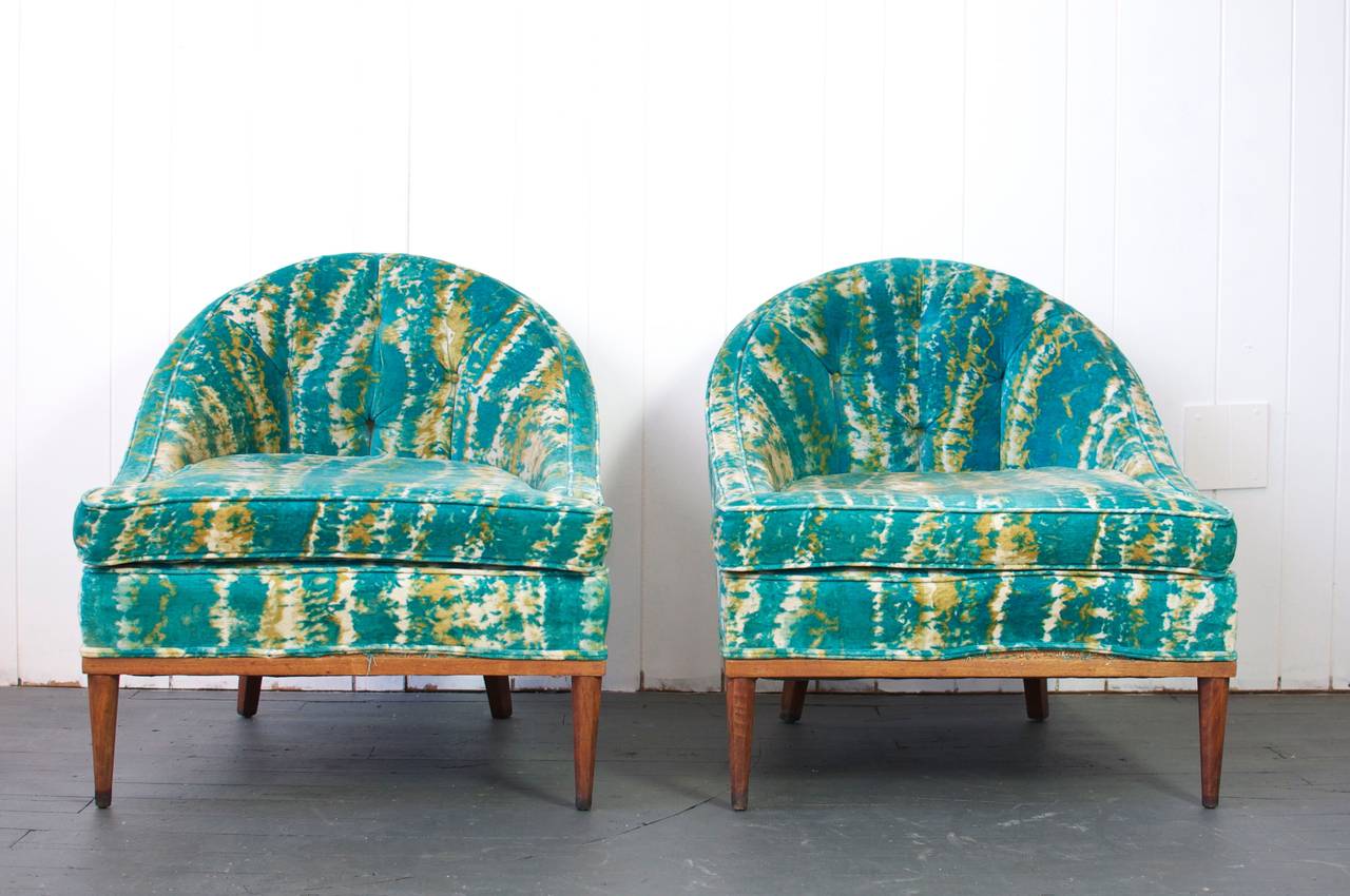 Pair of midcentury lounge chairs.