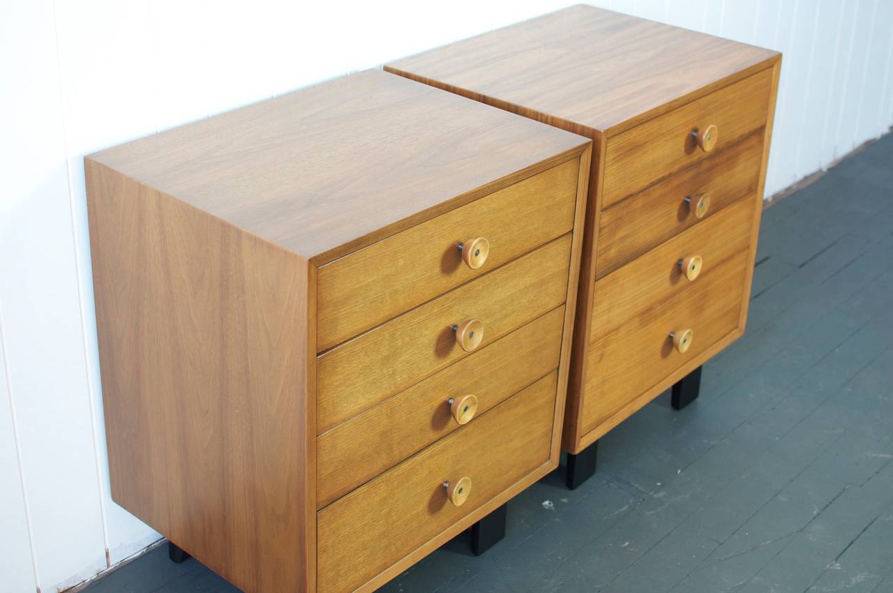 Pair of George Nelson for Herman Miller dressers. Can be used as dressers or nightstands.