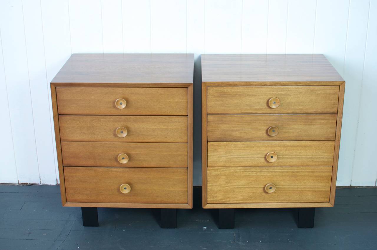 Mid-Century Modern Pair of George Nelson for Herman Miller Small Dressers
