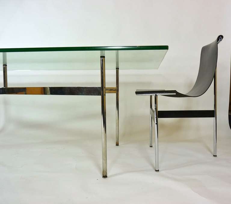 Glass Rare dining table by Katavolos, Littell & Kelley