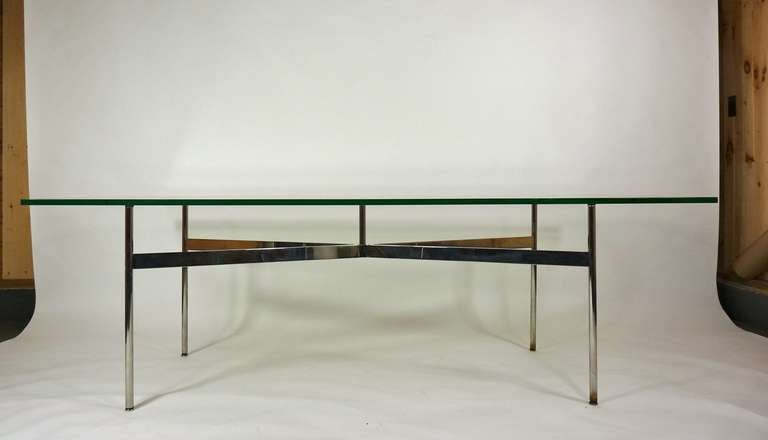 Rare dining table  by Katavolos, Littell & Kelley.  Set of 6 matching chairs available.
