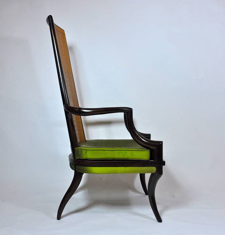 American Unique Sculpted Tall Back Chair For Sale