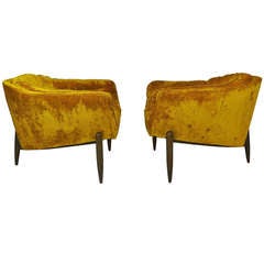Pair of Three Legged Lounge Chairs