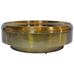 Mastercraft Brass and Mirror Coffee Table