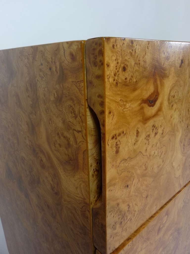 Pair Burl Wood Dressers In Good Condition In Turners Falls, MA