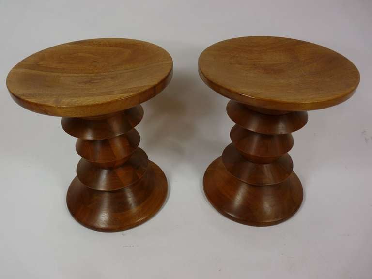 Vintage Pair of Eames Time Life Stools at 1stDibs