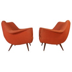 Pair Of Sculpted  Selig Lounge Chairs