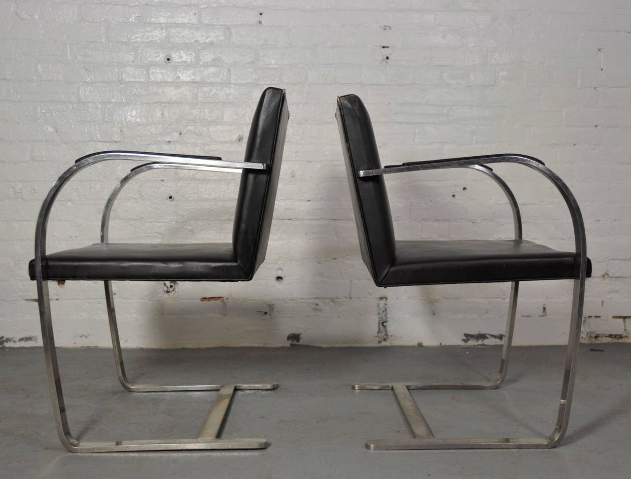 Vintage Pair of Knoll Brno Chairs designed by by Mies van der Rohe.