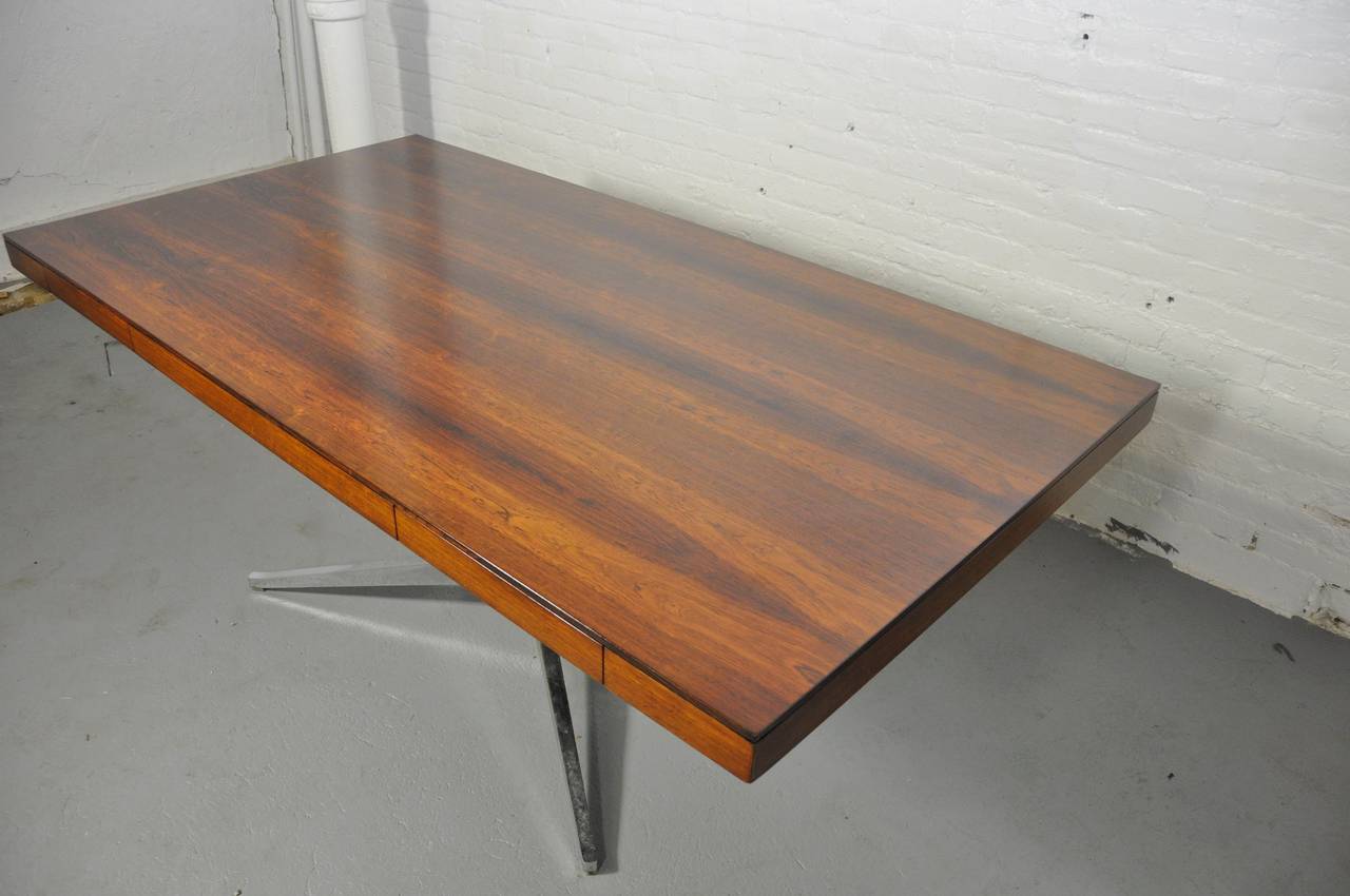 Florence Knoll Rosewood Partners Desk In Good Condition In Turners Falls, MA