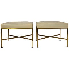 Pair of Brass Stools by Paul McCobb