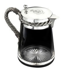 Imperial German Silver And Cut Glass Pitcher
