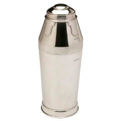 CLASSIC ART DECO STERLING SILVER COCKTAIL SHAKER