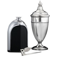 BENTLEY DECANTER AND PROHIBITION COCKTAIL SHAKER