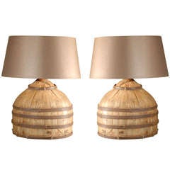 Cirque Water Lamps, Belgian Linen Shade Included