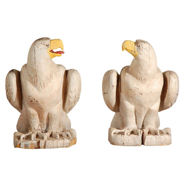 American Architectural Wood Carved Eagles