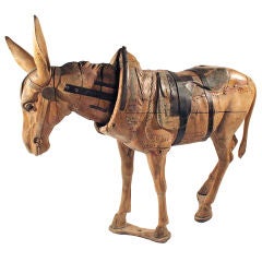 Lifesize 19th Century Bayol Carousel Nodding Donkey