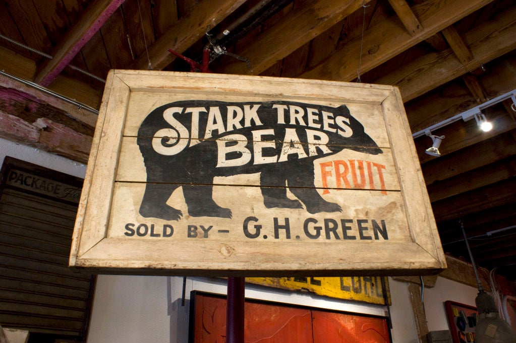 American Double Sided Stark Trees Bear Fruit Sign