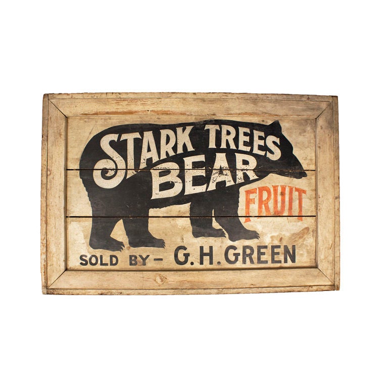 Double Sided Stark Trees Bear Fruit Sign