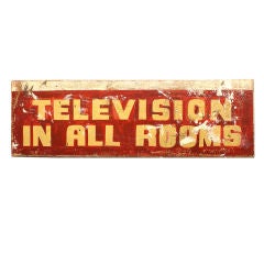 Used Las Vegas Motel "Television In All Rooms" Sign