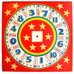 Vintage Giant Wheel of Chance Carnival Game Board