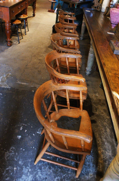 Set of Six Orange Odd Fellows Lodge Chairs at 1stDibs