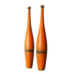 Large Late 19th Century Indian Clubs