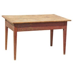 19th Century American Walnut Farm Table