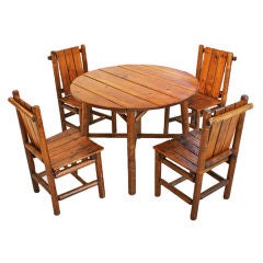 American Camp Lodge Table and Chairs 7