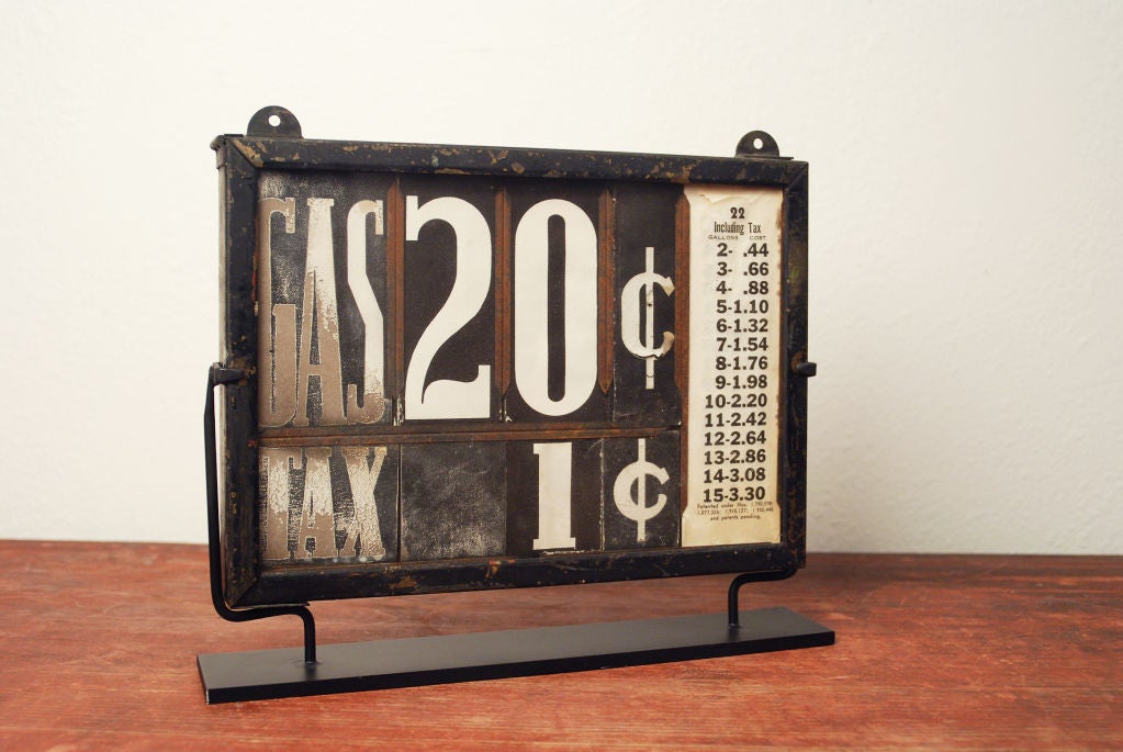 vintage gas price signs