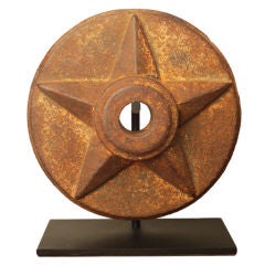 Antique Late 19th Century Round Cast Iron Star