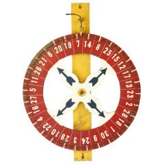 Vintage c. 1930's Carnival Midway Game Wheel