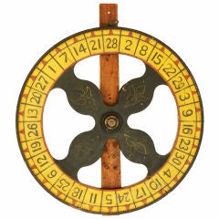 Vintage Large c. 1930's Carnival Midway Game Wheel