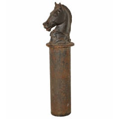 19th Century Cast Iron Horse Head Hitching Post 10