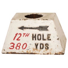 c. marqueur de golf en fer des années 1930