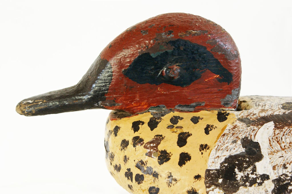 Wood c. 1930's Pacific Coast Teal Duck Decoy